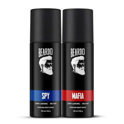 Beardo Mafia & Spy Deodorant Perfume Body Spray (120ml x 2) | Long Lasting No Gas Deo For Men | Oriental, Woody Notes - Mafia Deo | Aromatic Fresh - Spy | Christmas gift for men | Gift For Friends | Gift for Men