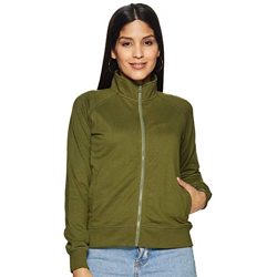 Amazon Brand - Symbol Cotton Blend Women High Neck Sweatshirt