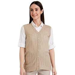 Amazon Brand - Symbol Women's Acrylic V Neck Regular Fit Cardigan Sweater