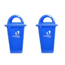 Cello Kleeno Plastic Garbage Dustbin With Dome Lid 110 LTR (Blue/Blue) Combo