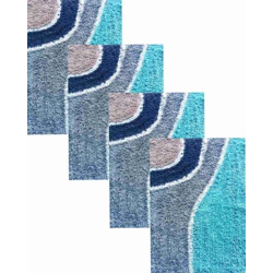 SKT Cotton Door Mat(Sky Blue, Medium)