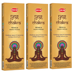 HEM YOG Chakra Incense Sticks Pack of 3 (50gms Each)