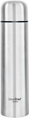 Greenchef Vacuum insulated SS Flask - 1000ml - Dura 1000 ml Flask(Pack of 1, Steel/Chrome, Steel)