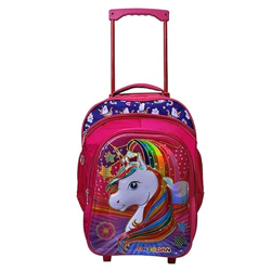 Stylbase Unicorn Kids Girls Trolley School Bags Sturdy, Rolling Backpack with Adjustable Handle, ...