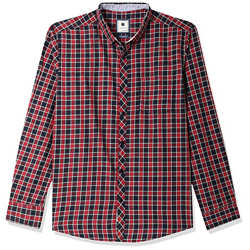 Amazon Brand - Symbol Men's Checkered Regular Fit Casual Shirt (AZ-SY-RR-03_570808ST_Blk Red XL)