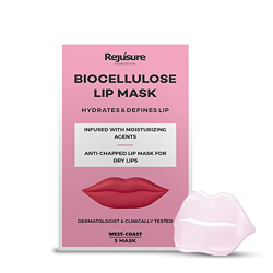 Rejusure Biocellulose Lip Mask Hydrates Lip, Anti-Chapped Lip Mask for Dry Lip |Men & Women|  (5 Lip Masks)