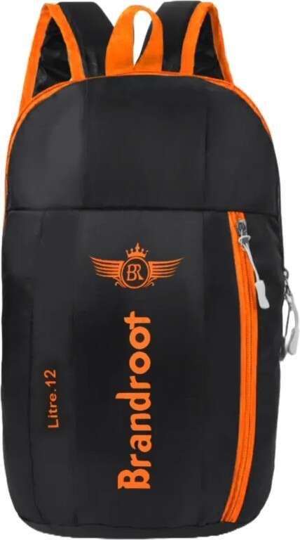 Daypack 12 L Backpack Small Bag for Daily Use - 2 Compartment Mini Daypack 12 L No Backpack (Orange)