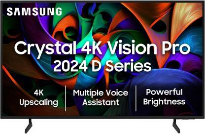 SAMSUNG New D Series Brighter Crystal 4K Vision Pro (2024 Edition) 163 cm (65 inch) Ultra HD (4K)...
