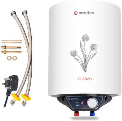 Candes 10 L Storage Water Geyser (Glanzo GlassLine, Whi...