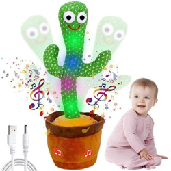Toy Talking Plant Plush Dancing Cactus Voice Repeat, Recording 120+ Song