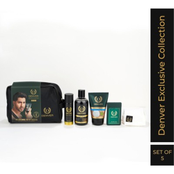 DENVER Travel Grooming Kit- Facewash, Bodywash, Nano Deo, Pocket Perfume,Towel(5 Items in the set)