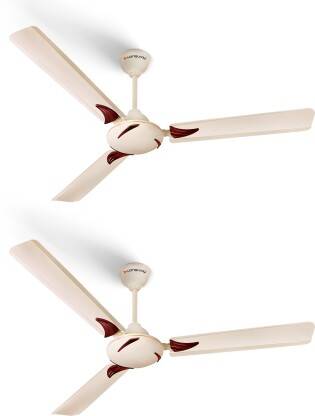 Longway Creta P2 1200 mm 3 Blade Ceiling Fan(Ultra High Speed | Ivory | Pack of 2)