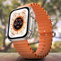 Fire-Boltt Supernova 45.2mm (1.78) AMOLED 368*448px Res,BT Calling and 123 Sports Modes Smartwatch(Orange Strap, Free Size)