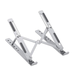 URBAN KINGS Laptop Stand for Desk,Aluminium Adjustable 6 Angle Laptop Riser for Laptops MacBook Pro and Air 13  14  15.6  inc