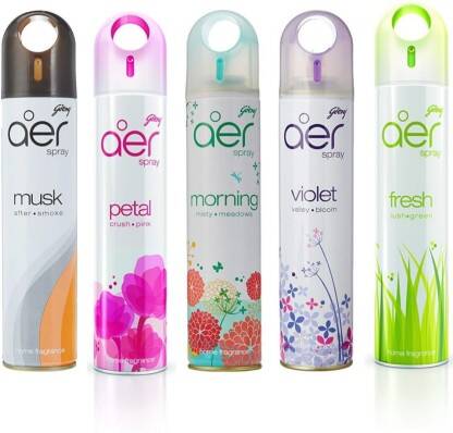 Godrej Petal crush pink, Musk after smoke, Violet velly bloom, Morning misty meadow, Fresh lush green Spray(5 x 220 ml)