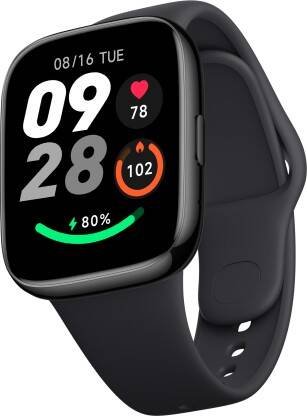 REDMI Watch 3 Active Bluetooth Calling 1.83 Screen, Upto 12 Days Battery Life Smartwatch(Charcoal Black Strap, Free Size)