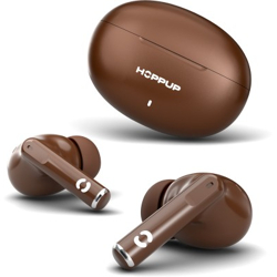 HOPPUP AirDoze S40 Earbuds with 13MM Drivers, 40H Playtime, Rage Mode,ENC & Type-C Bluetooth(Chocolate Brown, True Wireless)