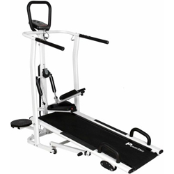 Powermax Fitness MFT-410-4 in 1 Multifunction Manual with Jogger, Stepper, Twister & PushUp Bar Treadmill