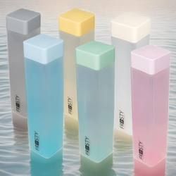 RK EMPIRE frosty Plastic Food Grade Fridge Square Bottle 6 Pieces multicolor 1000 ml Bottle(Pack of 6, Multicolor, Plastic)