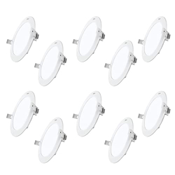 Polycab 15W LED Panel Light Scintillate Edge Slim Round Smart Offers Bright Lumination Long Lifespan No Harmful Radiation (Cool White, 6500K, 10 PCS, Cut Out: 5.9 inches)