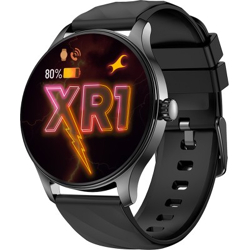 Fastrack Revoltt XR1 35mm,Round HD Display,SingleSync BT Calling,Advance Chipset Smartwatch(Black Strap, Free Size)
