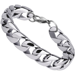 zebisco Sterling Silver, Stainless Steel Titanium Bracelet
