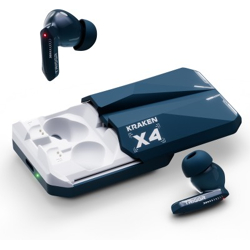 TRIGGR Kraken X4 with 13mm Drivers, 40ms Latency, ENC, 60H Battery, Rubber Finish, v5.4 Bluetooth(Azure Blue, True Wireless)