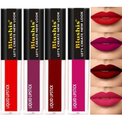 BLUSHIS Super Stay Sensational Liquid Lipsticks Combo Pack of 4 pc(Magenta, Red Twist, Maroon Touch, Purple Pout, 16 ml)