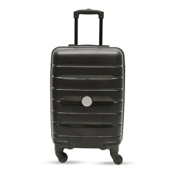 BigPlayer 4 Wheels 20 inch Small Check-in Trolley Bag Hard Case Polycarbonate 360 Degree Wheeling System Luggage, Trolley Bags for Travel, Speed_Wheel Suitcase for Travel, Black