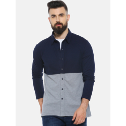 Campus Sutra Classic Colourblocked Cotton Casual Shirt