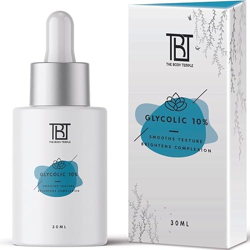 The Body Temple 10% Glycolic Acid Serum for Glowing Face | Targets Pigmentation & Dark Spots | Improves Skin Texture & UnEven Skin | Serum for Oily & Normal Skin - 30ml (Pack of 1)