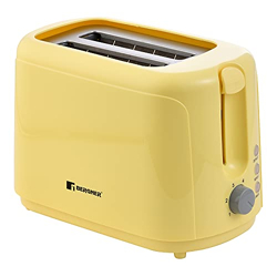 Bergner Swiss Home Pop Up Bread Toaster for Home (750 Watt, Yellow)