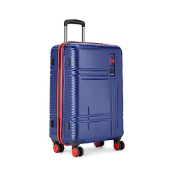 Safari 67Cm Medium Check-in Polycarbonate Hard-Sided 8 Wheel Spinner Trolley Bag with Tsa Lock (Midnight Blue)