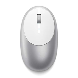 SATECHI Mouse for MacBook Pro - M1 Wireless Bluetooth Mouse with Rechargeable Type-C Port - Bluetooth Mouse for Mac, Mac Mini, iMac Pro/iMac, iPad Pro M2, iPad Pro/Air M1 M2 & More (Silver)