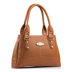 Fostelo Women's Vegan Leather Catlin Handbags Shoulder Hobo Bag Ladies Purse (Tan) (Large)
