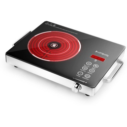 Longway 2200 W Induction Cooktop Touch Panel(Black, Infralite Pro ICT 2200 W Infrared Cooktop with Free Stainless Steel Grill)
