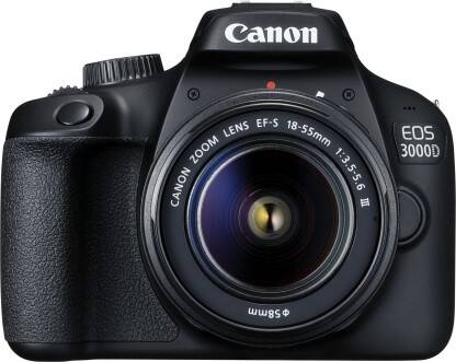 Canon EOS 3000D DSLR Camera 1 Body, 18 - 55 mm Lens(Black)