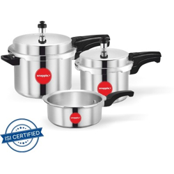 Snapple Combo, ISI Certified, 5 Year Warranty 5 L, 3 L, 2 L Outer Lid Pressure Cooker(Aluminium)