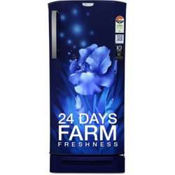 Godrej 180 L Direct Cool Single Door 4 Star Refrigerator with Base Drawer  with Faster Bottle Cooling, Ice Making(Aqua Blue, RD EDGENEO 207D TDF AQ BL)