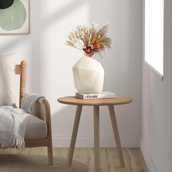 Cortina Ceramic Flower Vase for Home Dcor| Boho Flower Vase| Centrepiece Pampas Grass Vase| Home Decor Flower Vase for Office Decoration|Size 15L x 18W cm - White (Pack of 1)