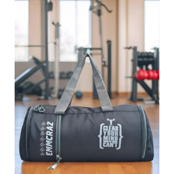 EMMCRAZ Men & Women black Sports Duffel with Shoe Compartment & Detachable Belt(Kit Bag)