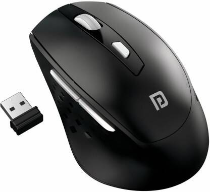 Portronics Toad 32 Wireless Mouse with 6 Buttons, Ergonomic Design, Adjustable Optical DPI Wireless Optical Mouse(2.4GHz Wireless, Black)