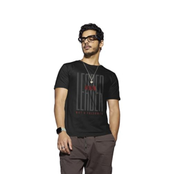 Bewakoof Men's Printed 100% Cotton T-Shirt - Regular Fit, Round Neck, Half Sleeves Black