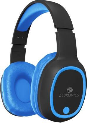 ZEBRONICS Zeb- Thunder, With 60H Backup, BT v5.3, Gaming Mode, ENC, AUX, mSD, Dual Pairing Bluetooth(Blue, On the Ear)