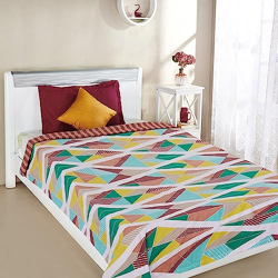 Amazon Brand - Solimo Rosette Dream 144 TC 100% Cotton Single Reversible Dohar