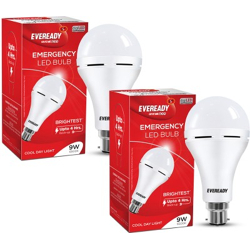 EVEREADY 9W Inverter Bulb pack of 2 4 hrs Bulb Emergency Light(White)