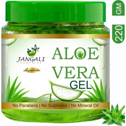 pure jangali organics e Aloe Vera Gel for Face and Hair Growth, Skin Whitening (Alovera Gel)(220 g)