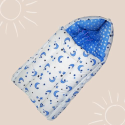 ANCHARA godi Bag for New Born, 0-6 Month, Printed Baby Bedding Blue