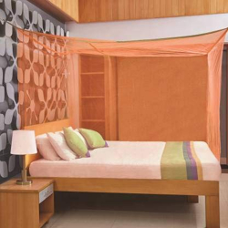 Divayanshi Mosquito net for Bed, Polycotton Mosquito Net for Double Bed and Single Bed, Frame Hung Mosquito net-10x6.5 ft Peach