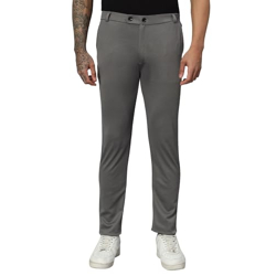 PPTOSS Men's Regular Casual Pants (MW-14-DARK-GREY-32_Dark-Grey
